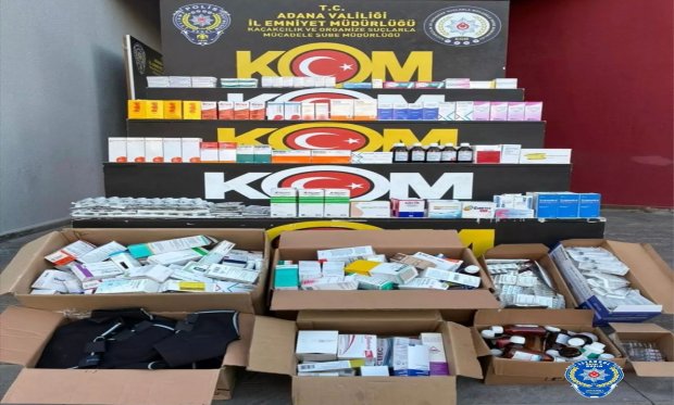 Adana polisinden kaçak ilaç operasyonu….