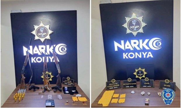 Konya Narkotik ekipleri zehir tacirlerine göz açtırmıyor: 46 tutuklama!