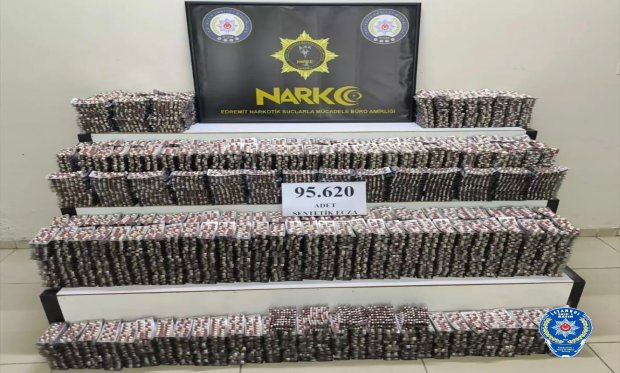 Balıkesir'de 95 bin uyuşturucu hap ele geçirildi…