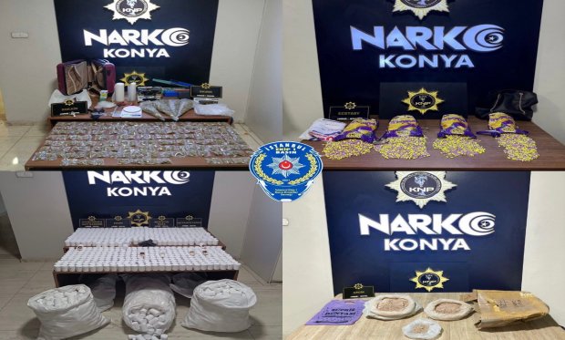 Konya Narkotik'ten Dev Operasyon: 1 Ayda 187 Tutuklama!