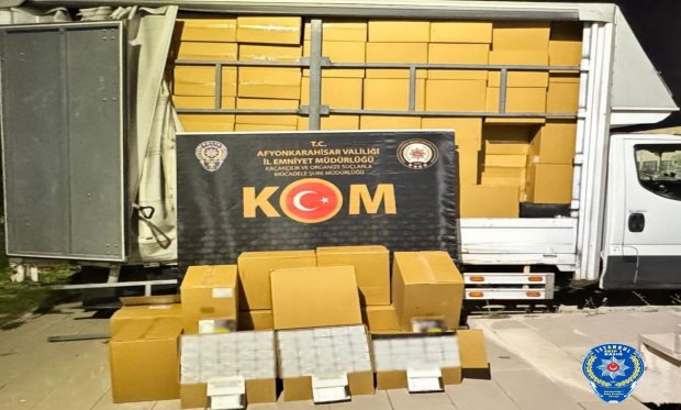 Afyonkarahisar'da 3 milyon 350 bin kaçak makaron ele geçirildi…