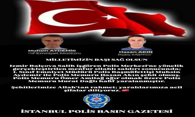 İzmir'de karakola silahlı saldırı: 2 polis şehit oldu…