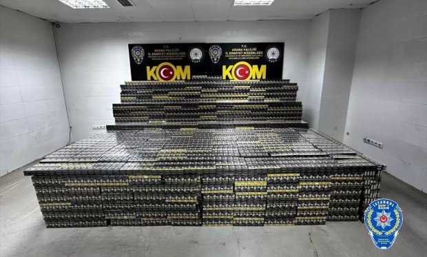 Adana'da 50 bin paket kaçak sigara ele geçirildi…