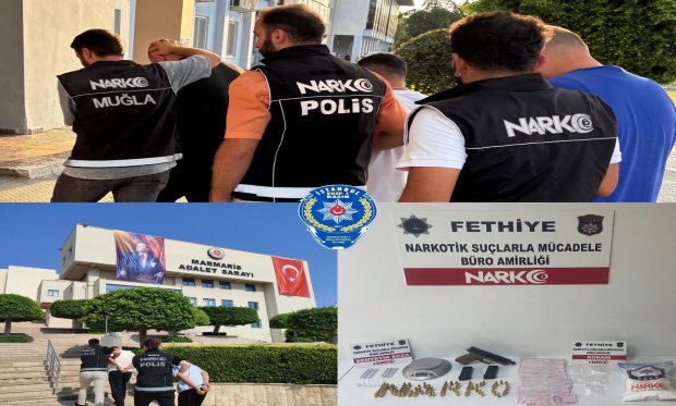 Muğla'da Narkotik ekiplerinden uyuşturucu Operasyonu: 5 tutuklama…